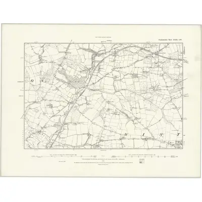 1887 Map of Pembrokeshire XXIII.SW, 1888 Print