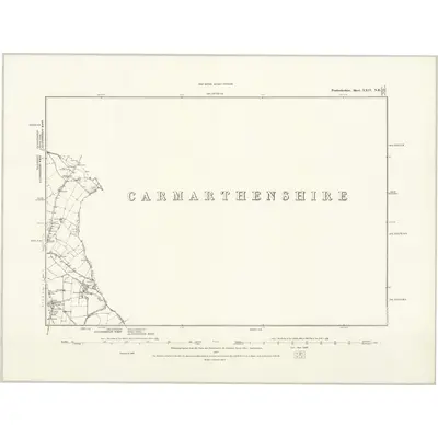 1887 Map of Pembrokeshire XXIV.NE, 1888 Print