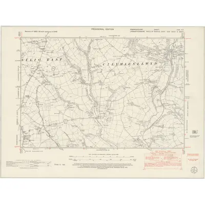 1948 Map of Pembrokeshire XXIV.NE, 1953 Print