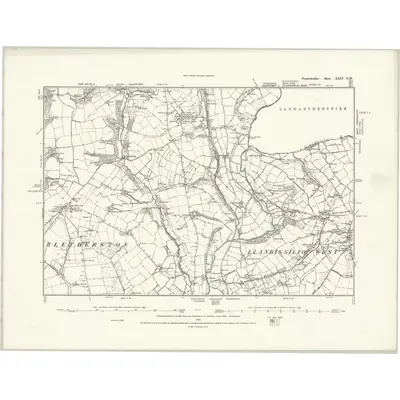 1887 Map of Pembrokeshire XXIV.NW, 1888 Print