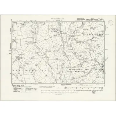 1906 Map of Pembrokeshire XXIV.NW, 1947 Print