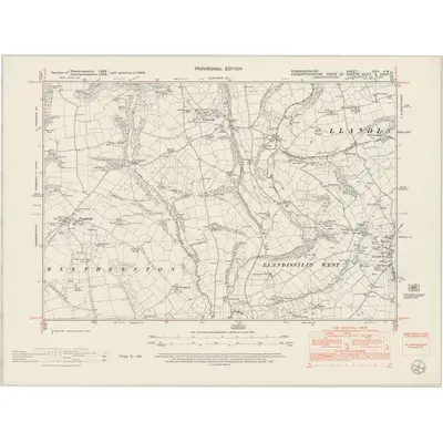 1948 Map of Pembrokeshire XXIV.NW, 1953 Print