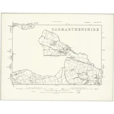 1887 Map of Pembrokeshire XXIV.SE, 1888 Print