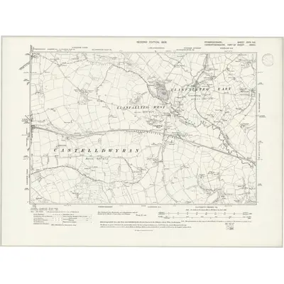 1905 Map of Pembrokeshire XXIV.SE, 1947 Print