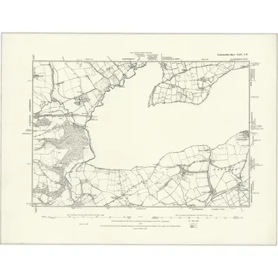 1887 Map of Pembrokeshire XXIV.SW, 1888 Print