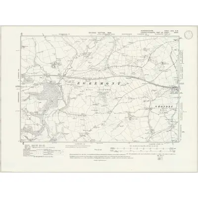 1905 Map of Pembrokeshire XXIV.SW, 1947 Print
