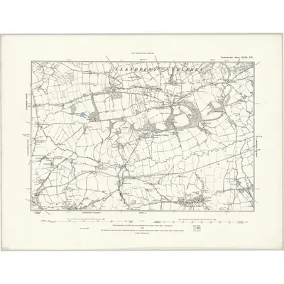 1887 Map of Pembrokeshire XXIX.NE, 1888 Print