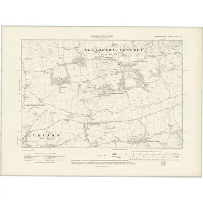 1905 Map of Pembrokeshire XXIX.NE, 1907 Print