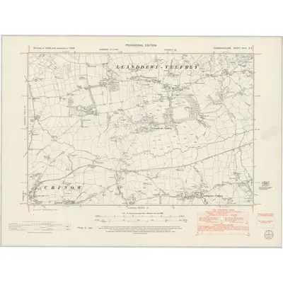 1948 Map of Pembrokeshire XXIX.NE, 1953 Print