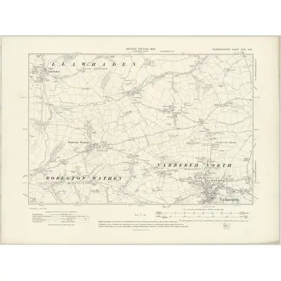 1905 Map of Pembrokeshire XXIX.NW, 1907 Print
