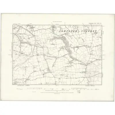 1887 Map of Pembrokeshire XXIX.SE, 1888 Print