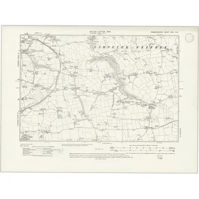 1905 Map of Pembrokeshire XXIX.SE, 1947 Print