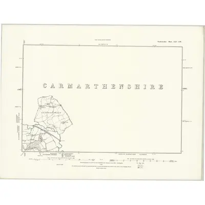 1887 Map of Pembrokeshire XXV.SW, 1888 Print