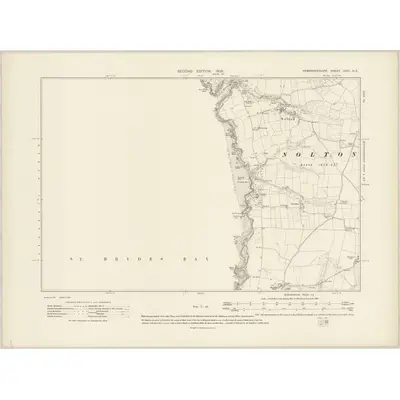 1906 Map of Pembrokeshire XXVI.NE, 1908 Print