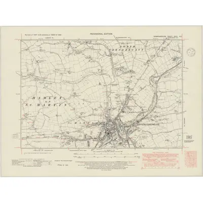 1938 Map of Pembrokeshire XXVII.NE, 1948 Print