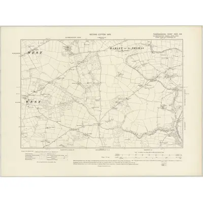1906 Map of Pembrokeshire XXVII.SW, 1908 Print