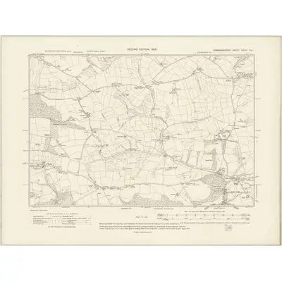 1906 Map of Pembrokeshire XXVIII.NE, 1908 Print