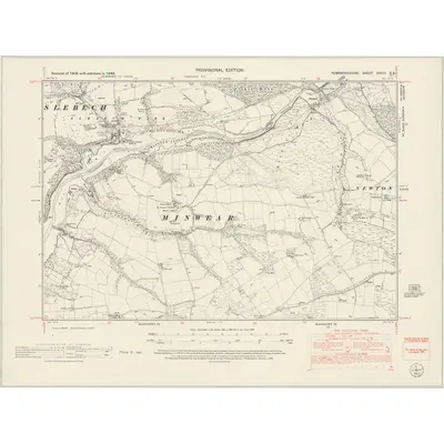 1948 Map of Pembrokeshire XXVIII.SE, 1953 Print