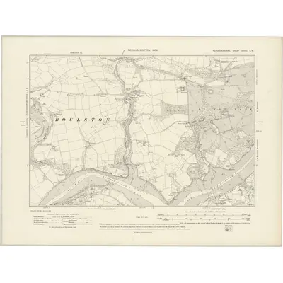 1906 Map of Pembrokeshire XXVIII.SW, 1908 Print