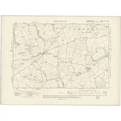 1905 Map of Pembrokeshire XXX.SW, 1908 Print