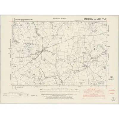 1948 Map of Pembrokeshire XXX.SW, 1953 Print