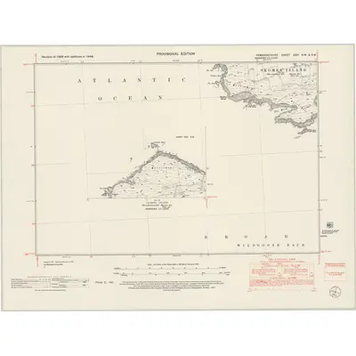 1948 Map of Pembrokeshire XXXI.NW & SW, 1953 Print