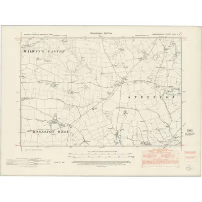 1948 Map of Pembrokeshire XXXIII.NW, 1953 Print