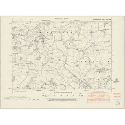 1948 Map of Pembrokeshire XXXIV.NE, 1953 Print