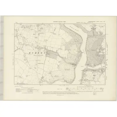 1906 Map of Pembrokeshire XXXIV.SW, 1909 Print