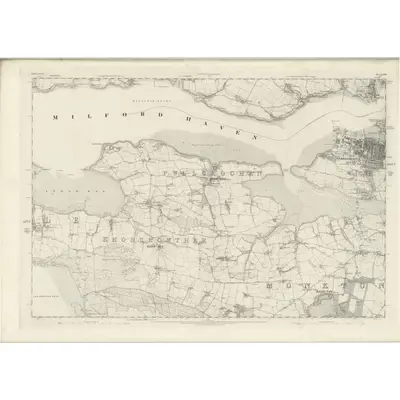 1862 Map of Pembrokeshire XXXIX, 1869 Print