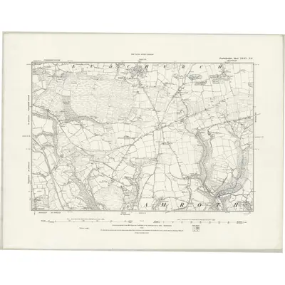 1887 Map of Pembrokeshire XXXV.NE, 1888 Print