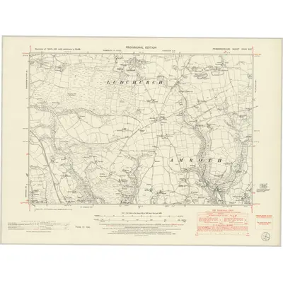 1948 Map of Pembrokeshire XXXV.NE, 1953 Print
