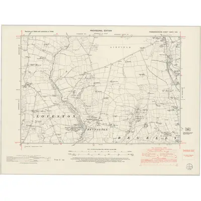 1948 Map of Pembrokeshire XXXV.NW, 1953 Print