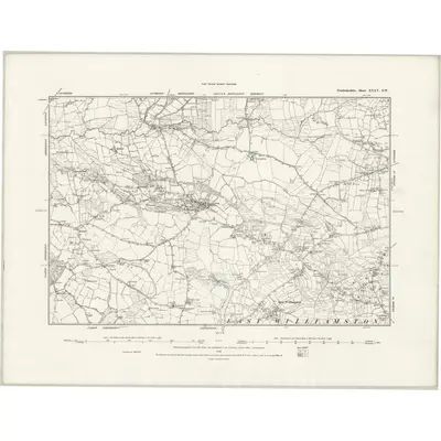 1864 Map of Pembrokeshire XXXV.SW, 1889 Print