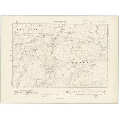1905 Map of Pembrokeshire XXXVI.NW, 1908 Print