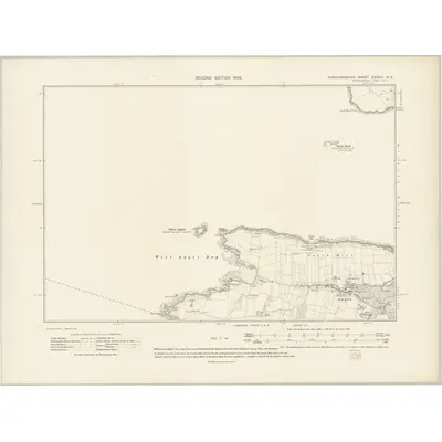 1906 Map of Pembrokeshire XXXVIII.NE, 1908 Print