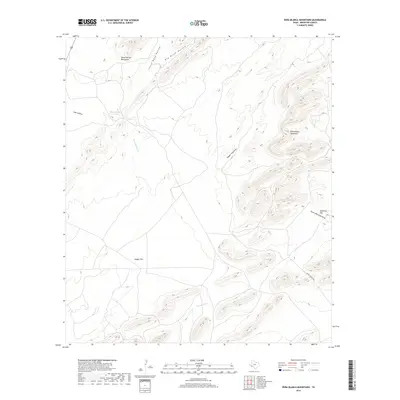 2019 Map of Pena Blanca Mountains, 2019 Print
