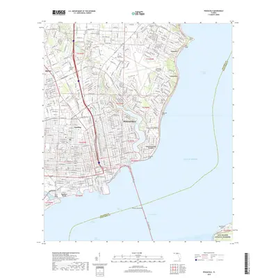2018 Map of Pensacola, 2018 Print