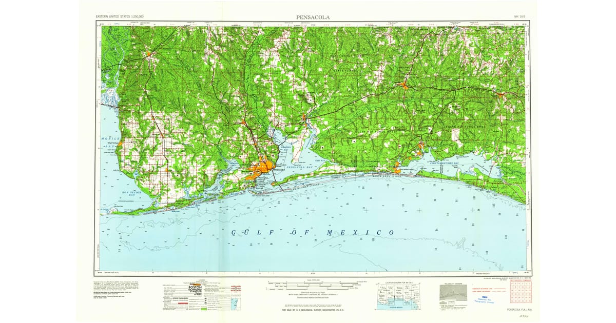 1960s Maps of Beaver Creek FL - Pensacola Escambia County Fl Usgs Topo 1960 Og 1200x630