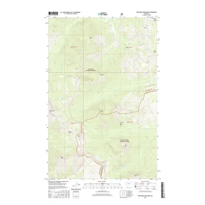 2017 Map of Pentagon Mountain, 2017 Print