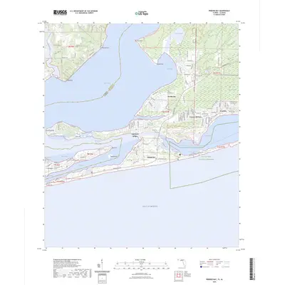 2024 Map of Perdido Bay, 2024 Print