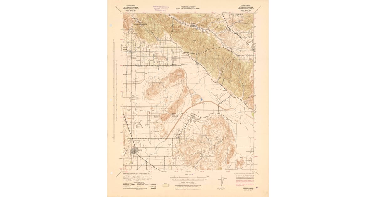 1943 Map of Perris, CA — High-Res | Pastmaps