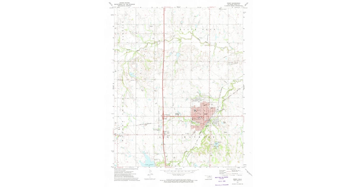 1972 Map of Perry, OK — High-Res | Pastmaps
