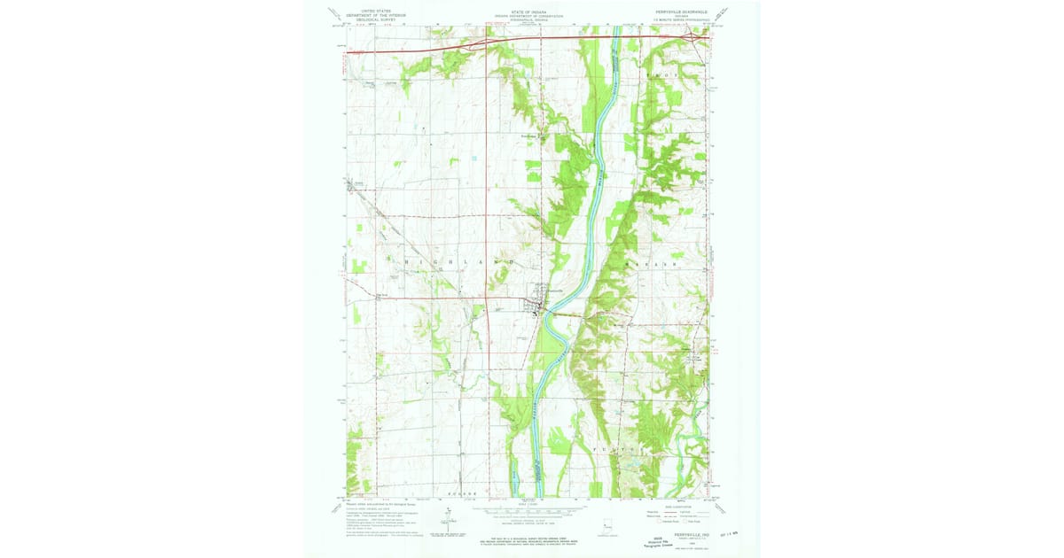 1964 Map of Perrysville, IN — High-Res | Pastmaps