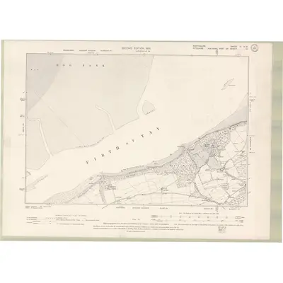1898 Map of Perth and Clackmannan Sheet C.NW, 1901 Print
