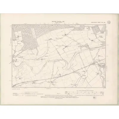 1899 Map of Perth and Clackmannan Sheet CIX.NW, 1901 Print