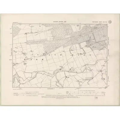 1899 Map of Perth and Clackmannan Sheet CVIII.NE, 1901 Print