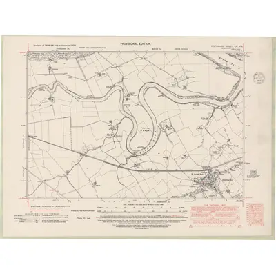 1938 Map of Perth and Clackmannan Sheet CX.NE, 1948 Print