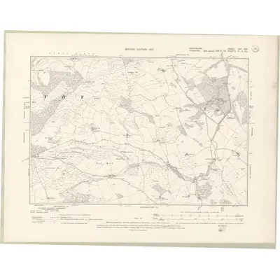 1899 Map of Perth and Clackmannan Sheet CXI.SW, 1901 Print