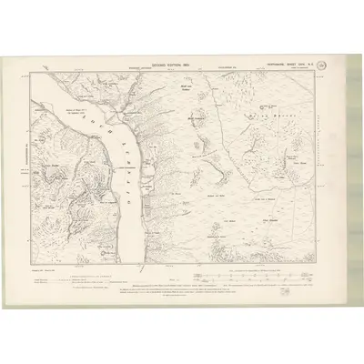 1898 Map of Perth and Clackmannan Sheet CXIV.NE, 1901 Print
